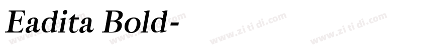 Eadita Bold字体转换